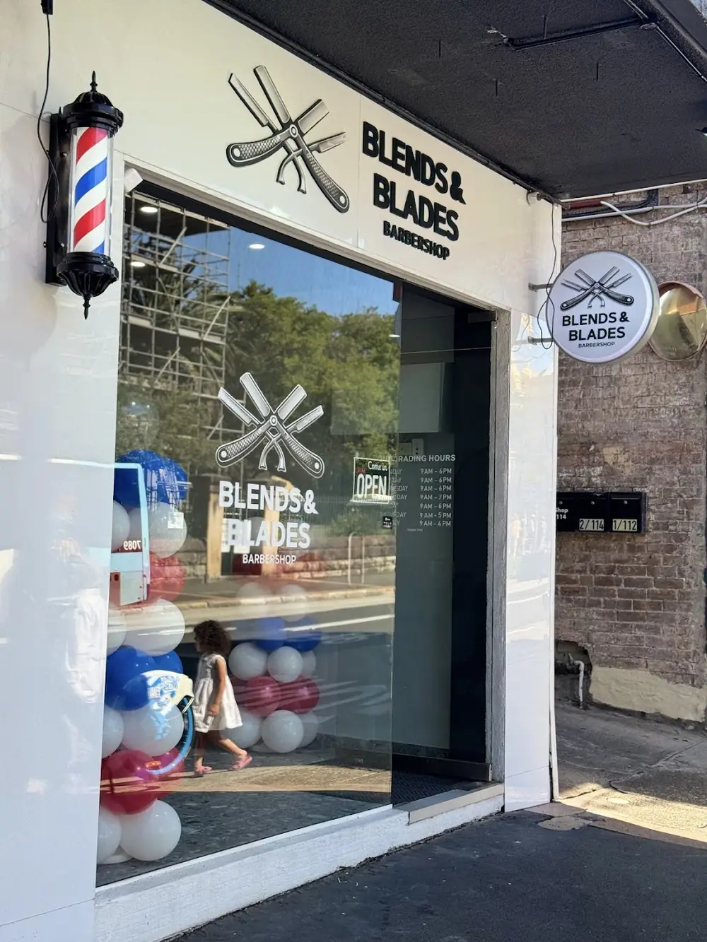 The Blends & Blades shopfront at 110 Norton St, Leichhardt